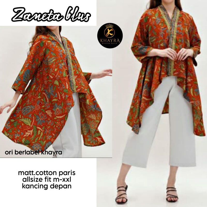 Blus zanetta tiga negri batik solo