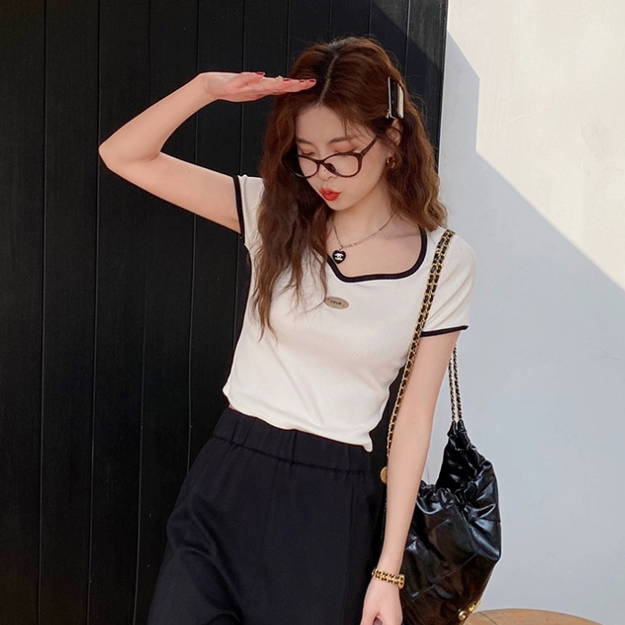 Korean Style Top Short Sleeves Wanita 2279