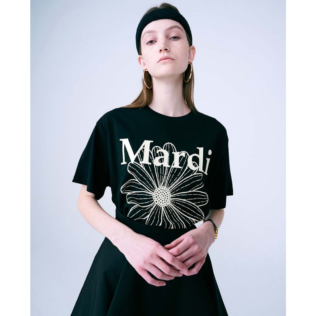 MARDI MERCREDI TSHIRT FLOWERMARDI (BLACK CREAM)