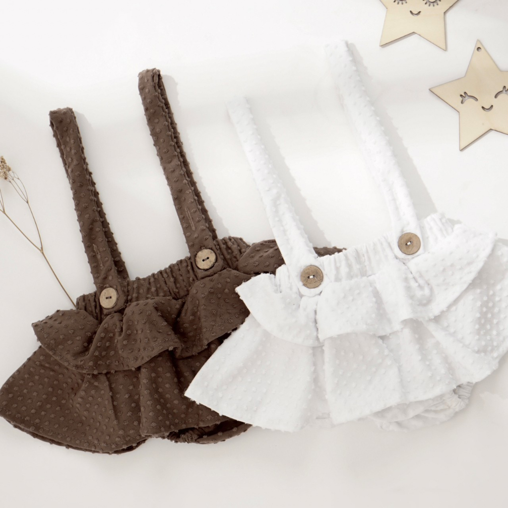 TINYME 0-18 bln || Celana Pendek Bloomers Pants Suspender Overall Bayi Anak catalog TMTM CAROL