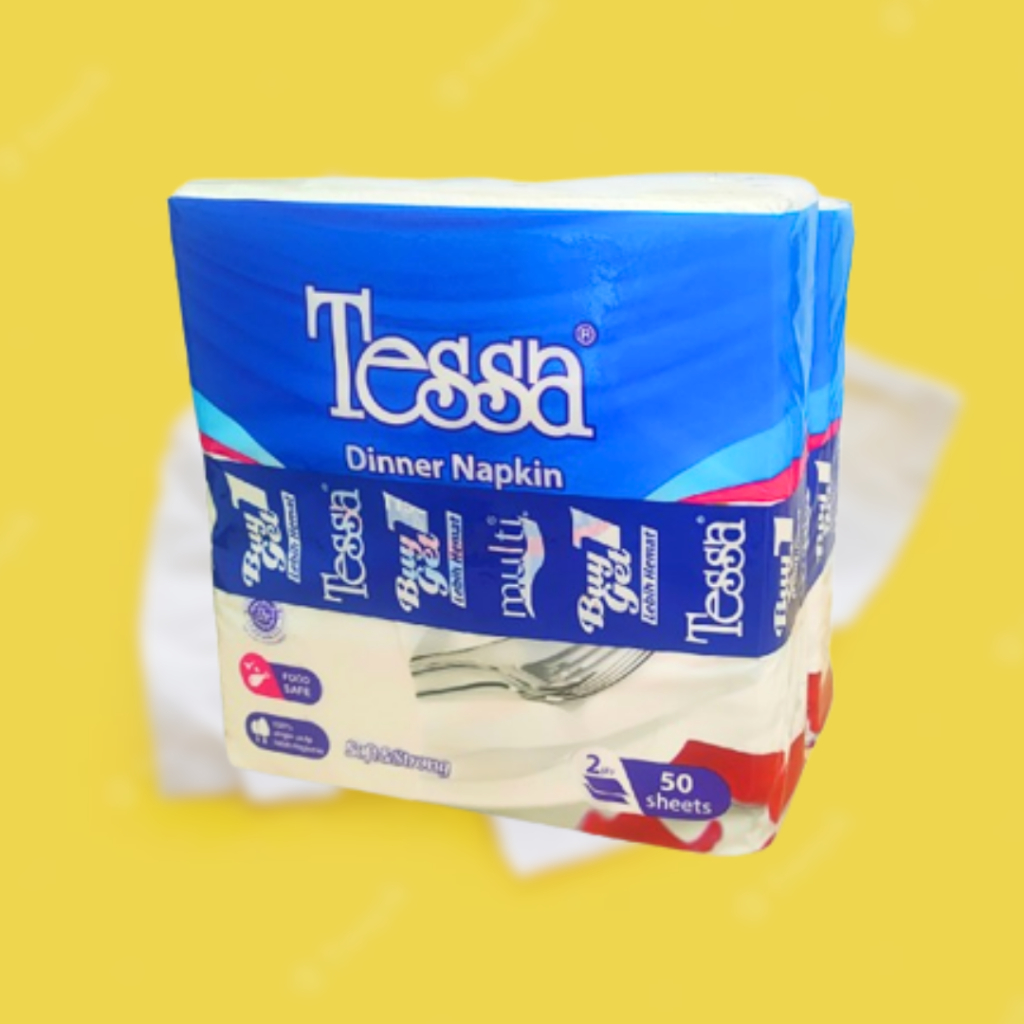 TESSA DINNER NAPKIN 50SHEETS X 2PLY PAKET ISI 2