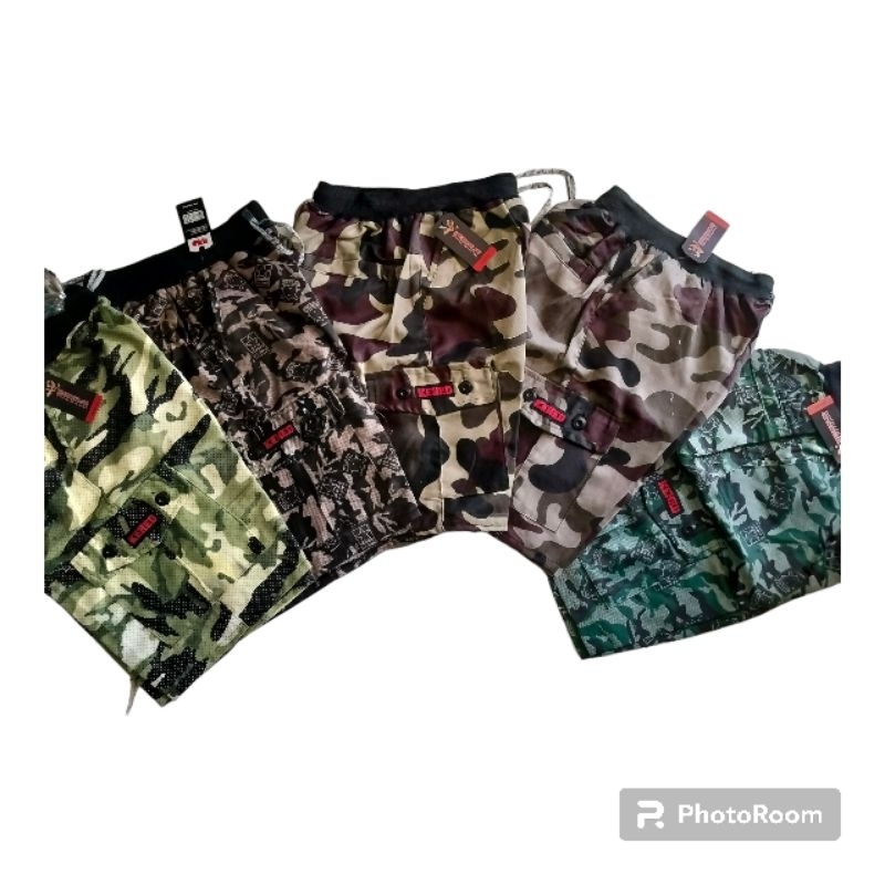 Celana Cargo Loreng Dewasa || Celana Pendek Loreng || Celana Rip Cargo Jumbo