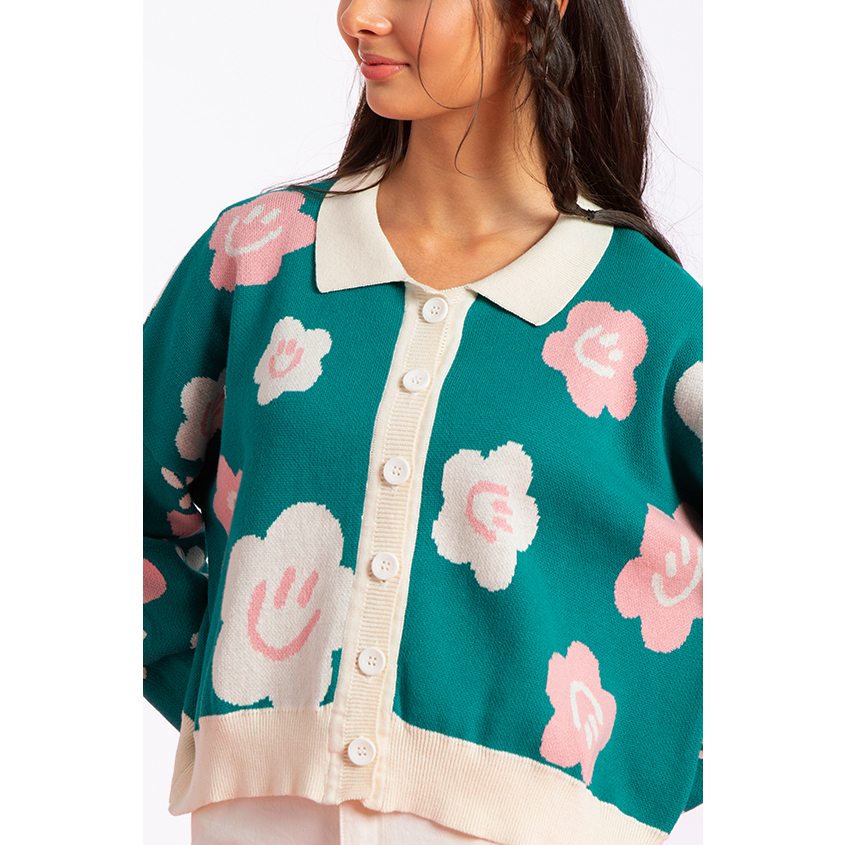 Cottonink - Atasan Rajut Wanita Floral Madhisa #CottoninkxDindaps