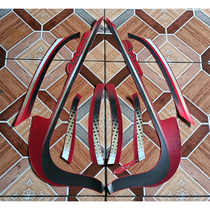 stiker motor scoopy stylish 2023 merah