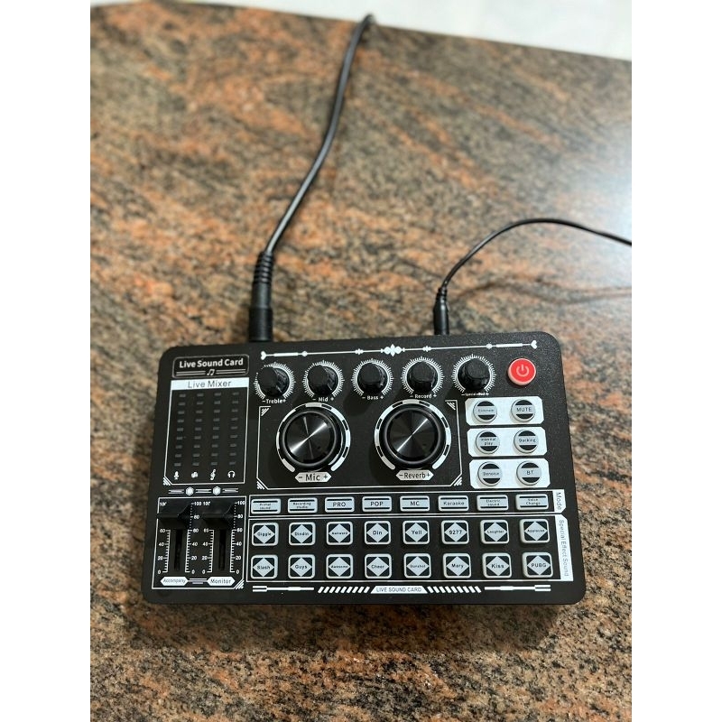 Soundcard Audio USB External Mic Mixer Bluetooth | Second