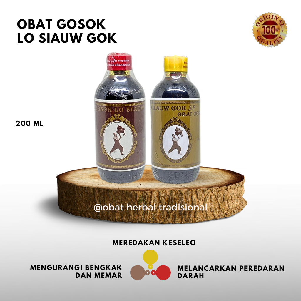 OBAT GOSOK LO SIAW GOK LO BAN TENG ORIGINAL - Arak gosok patah tulang - luka dalam - keseleo