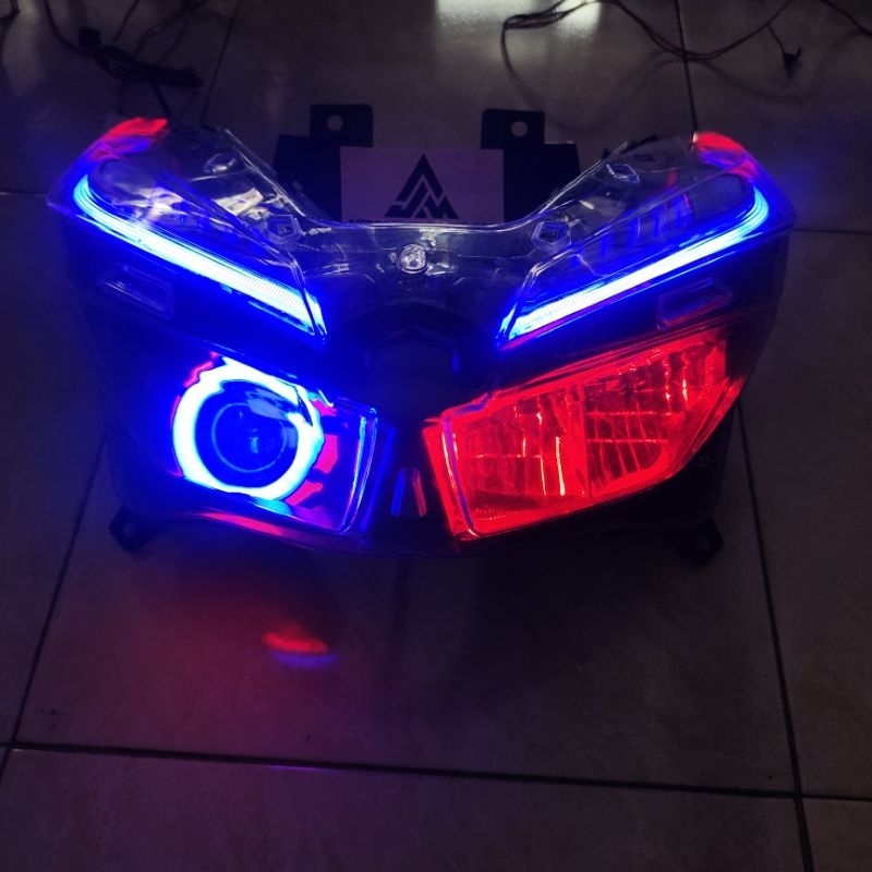 PAKET REFLEKTOR New Vario 125 DAN 150 COSTUM PROJIE LED PNP