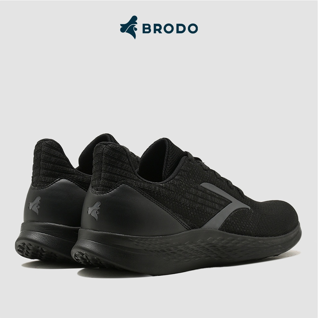 BRODO Active Dasher Full Black Original Sepatu Sneakers Hitam Pria