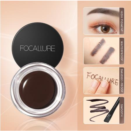 * NCC * Focallure Waterproof Eyebrow Gel Cream Longlasting Makeup Pensil Alis Sikat Tahan Lama FA23