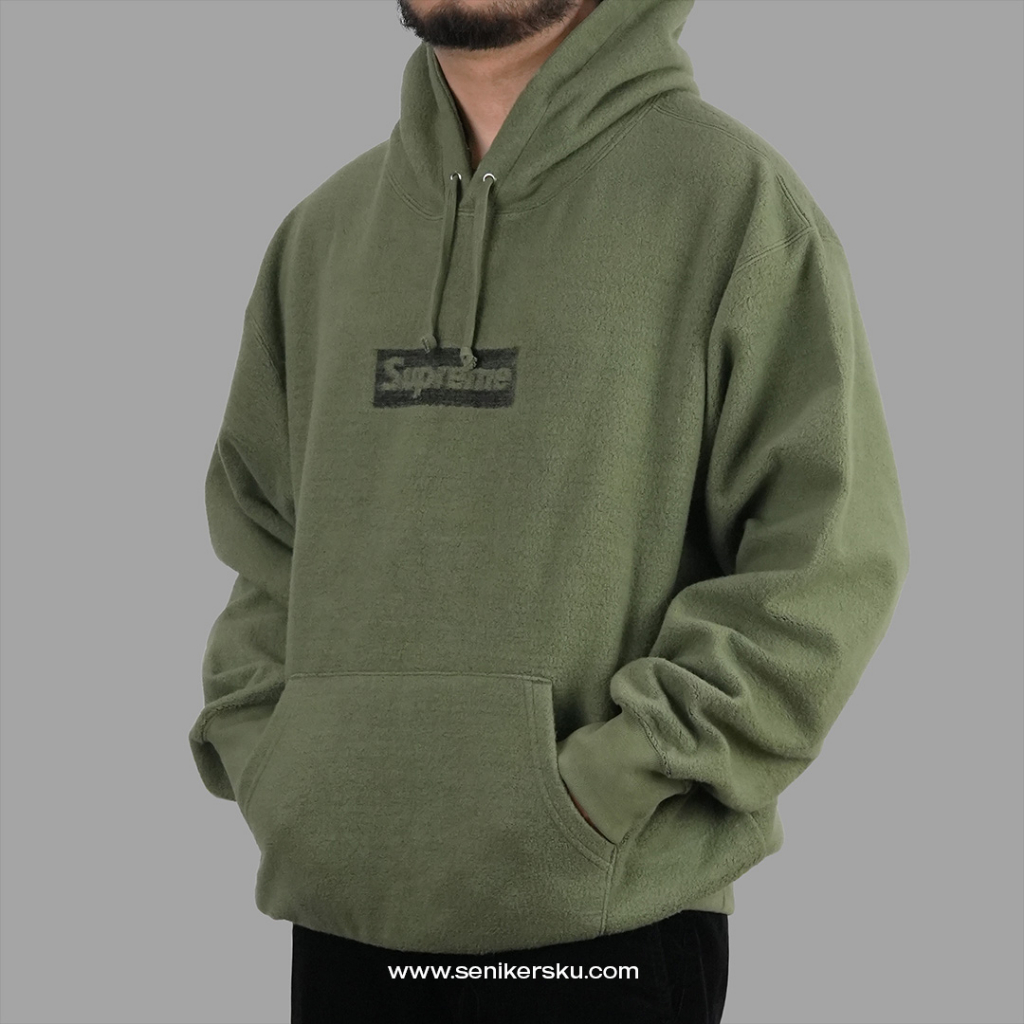 Supreme Inside Out Box Logo Hoodie Olive