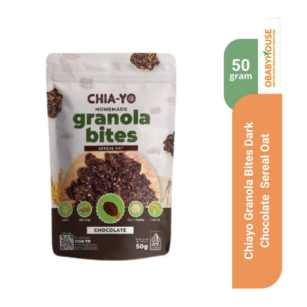 Chiayo Granola Bites Dark Chocolate Sereal Oat 50 gr