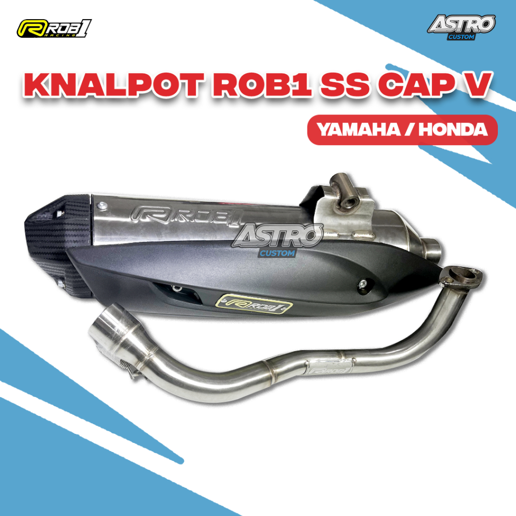 Knalpot Rob1 BeaT Scoopy NMAX AEROX LEXI Vario 125 150 PCX ADV Fazzio PCX 150 Type Cap-V Hight Power