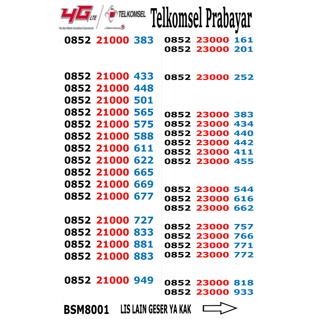 NOMOR CANTIK TELKOMSEL Prabayar