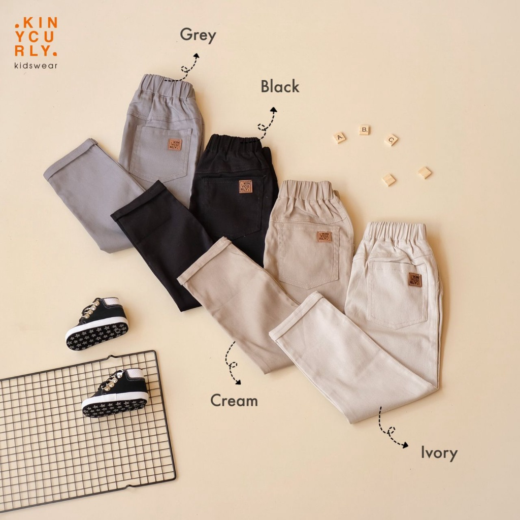 Kinycurly Long Chino Celana Panjang Anak Unisex Usia 2-14 tahun -KBS