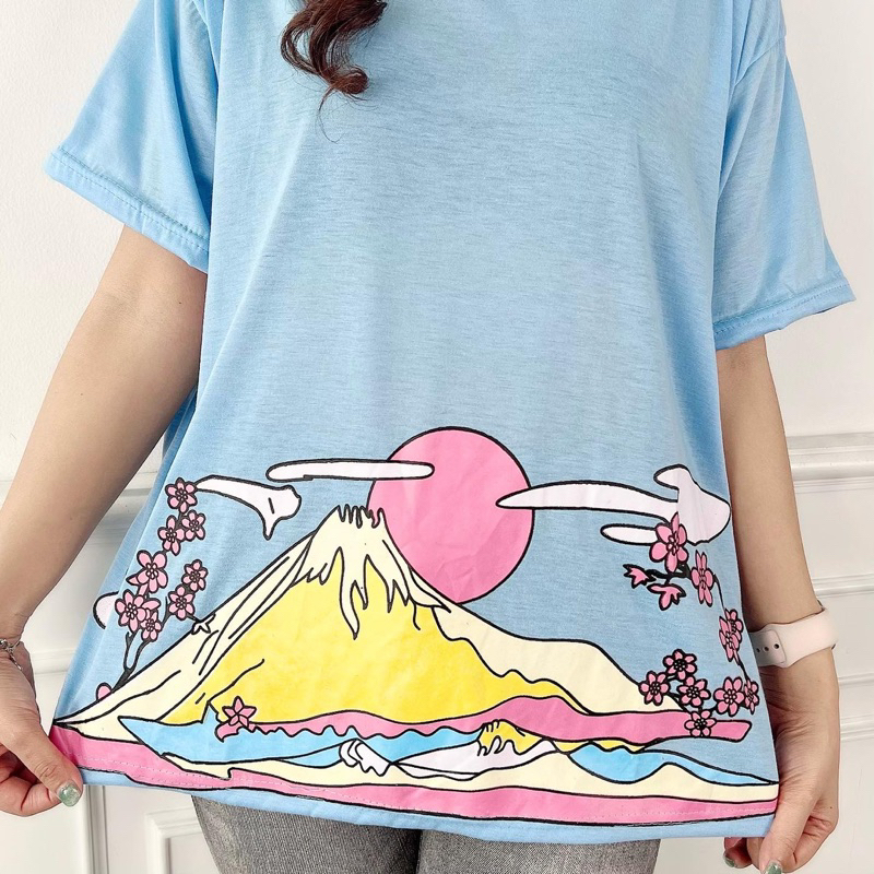 AFI - EC - Kaos Oversize Wanita Mountain Fuji (LD 106, P 65)