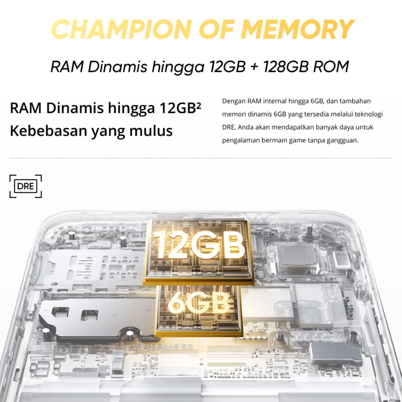 Realme C53 6+6GB Extended 128GB ROM NFC 33W FlashCharge 50MP AI Camera 100% Original Garansi Resmi