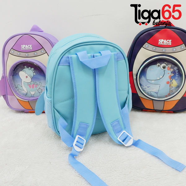 365 TAS RANSEL/Backpack/Tas Punggung/Ransel/Tas Anak/Tas Ransel/Karakter/BAG RANSEL 3032 12&quot; Astronot Dino