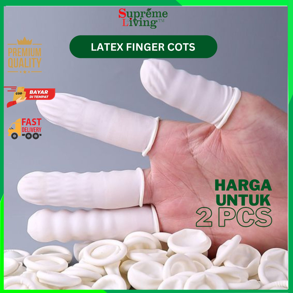 Sarung Tangan Pelindung Ujung Jari / Latex Finger Cots Anti Virus