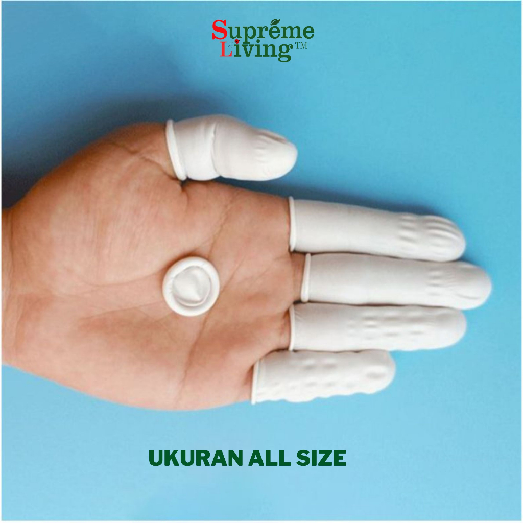 Sarung Tangan Pelindung Ujung Jari / Latex Finger Cots Anti Virus