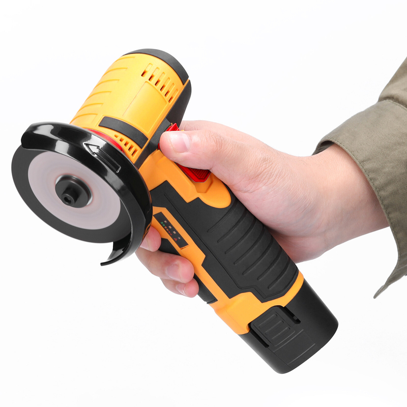 Bonkyo Portable Angle Grinder 19500rpm 12V with Rechargeable Lithium Battery Cordless Diamond Polishing Cutting Machine Power Tool