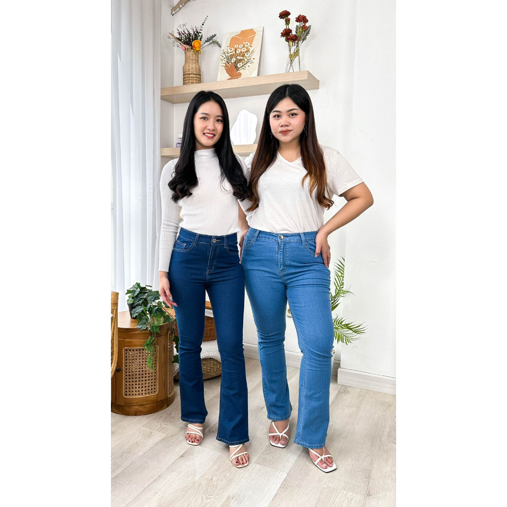 CELANA JEANS WANITA UKURAN NORMAL &amp; JUMBO TALLER BOOTCUT-SYSCLOTHIER