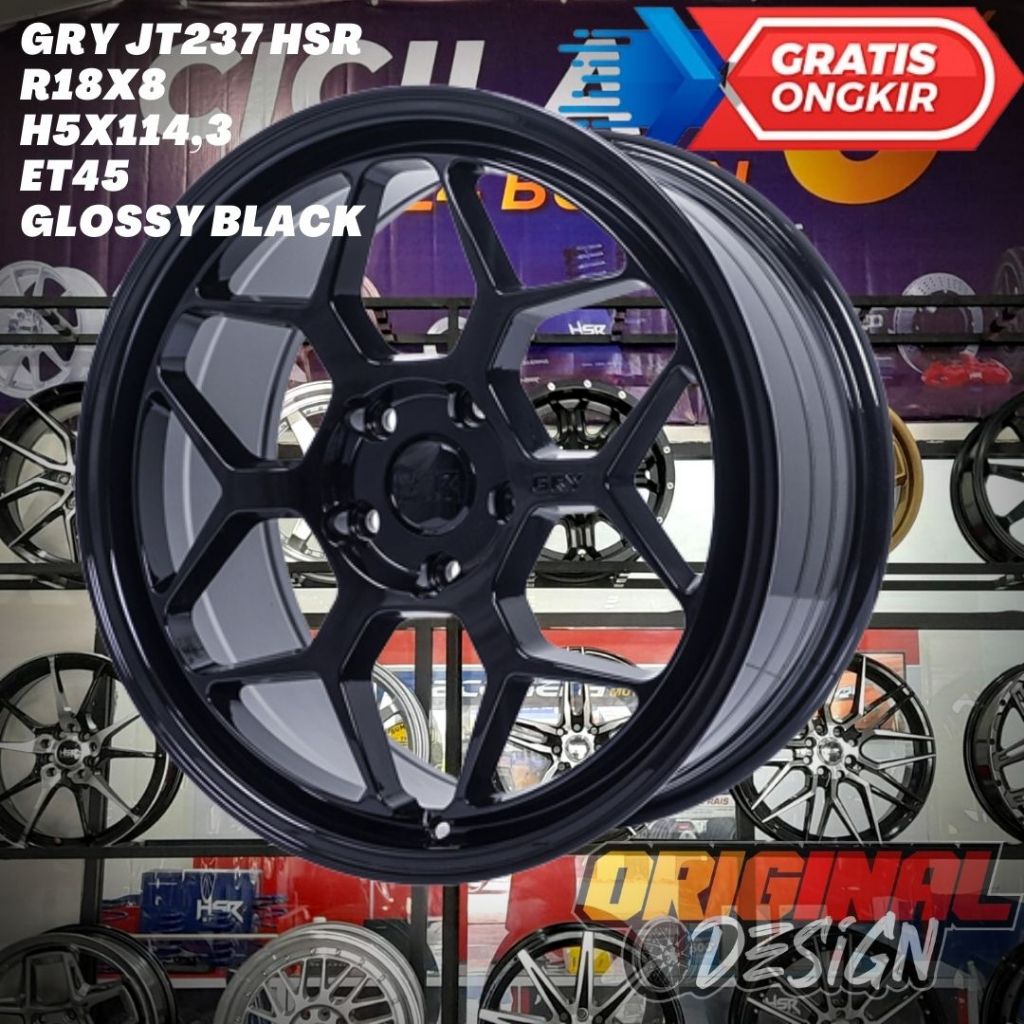 Velg Mobil Ring 18 HSR GRY r18 Untuk Harier , Hilux SC , CHR , Camry