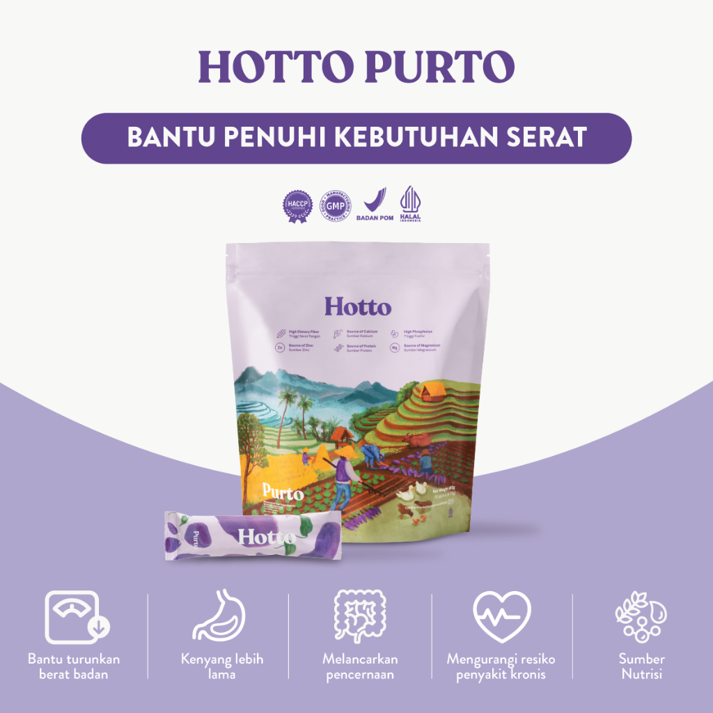Hotto Purto Multigrain with Purple Potato Isi 9 Sachet Minuman Kesehatan