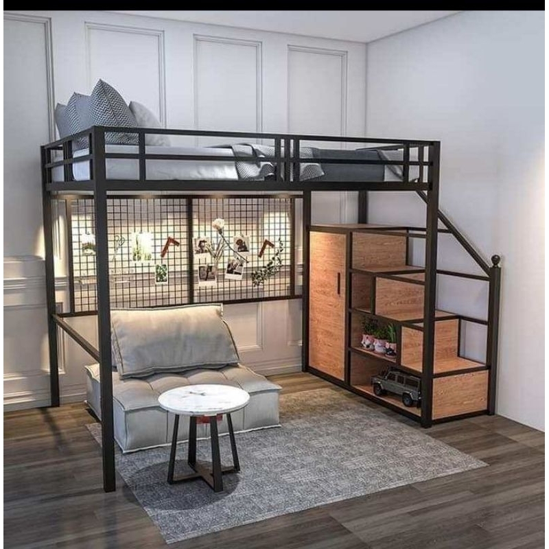 ranjang tingkat besi modern ukuran 180x200