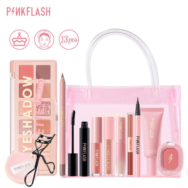 PINKFLASH OhMyColor 1 Anniversary Makeup Beauty Sets 13 Pcs Face Makeup Set Eye Makeup Sets The Hottest Makeup Set