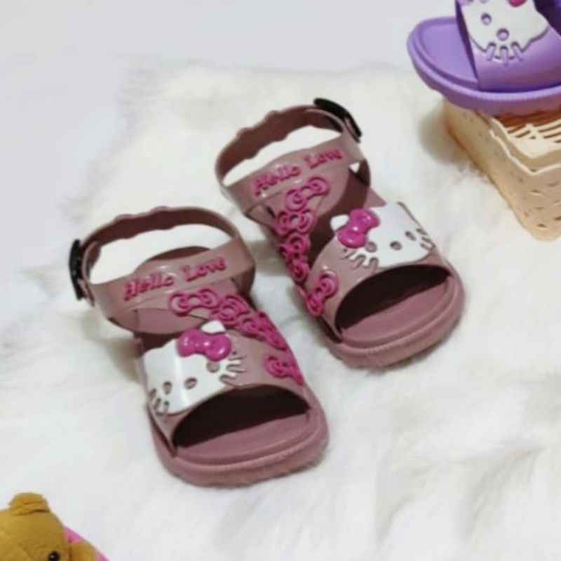 Sandal Selop Anak Perempuan Sandal Baby Tali Belakang Hello Kitty