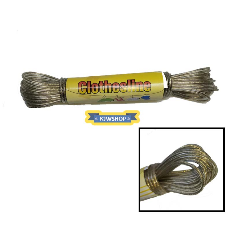 Tali Jemuran Kawat Jemuran Panjang 10Meter Kawat Lapisan Plastik 10 Meter Tali Jemuran 10 Meter Tali