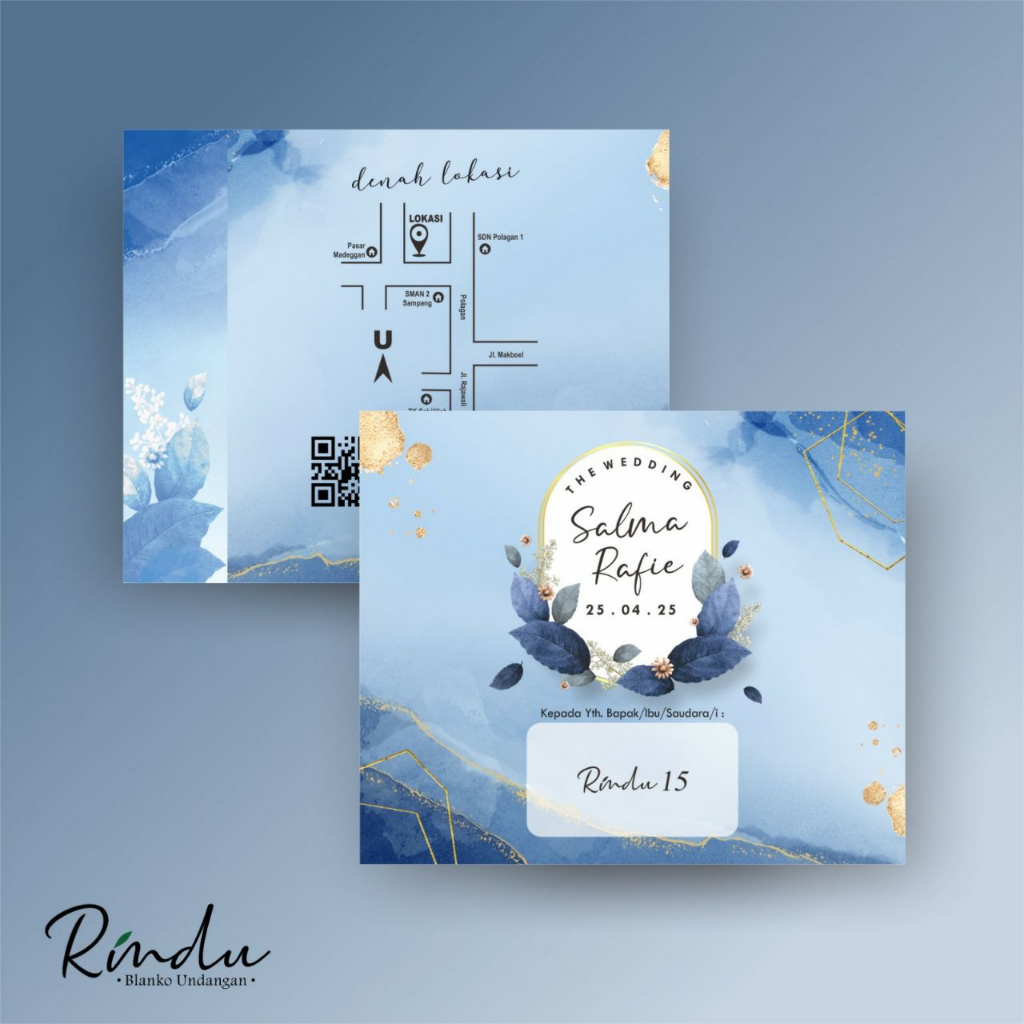 BLANGKO UNDANGAN RINDU 15 / UNDANGAN KOSONG / FREE FILE SETTING