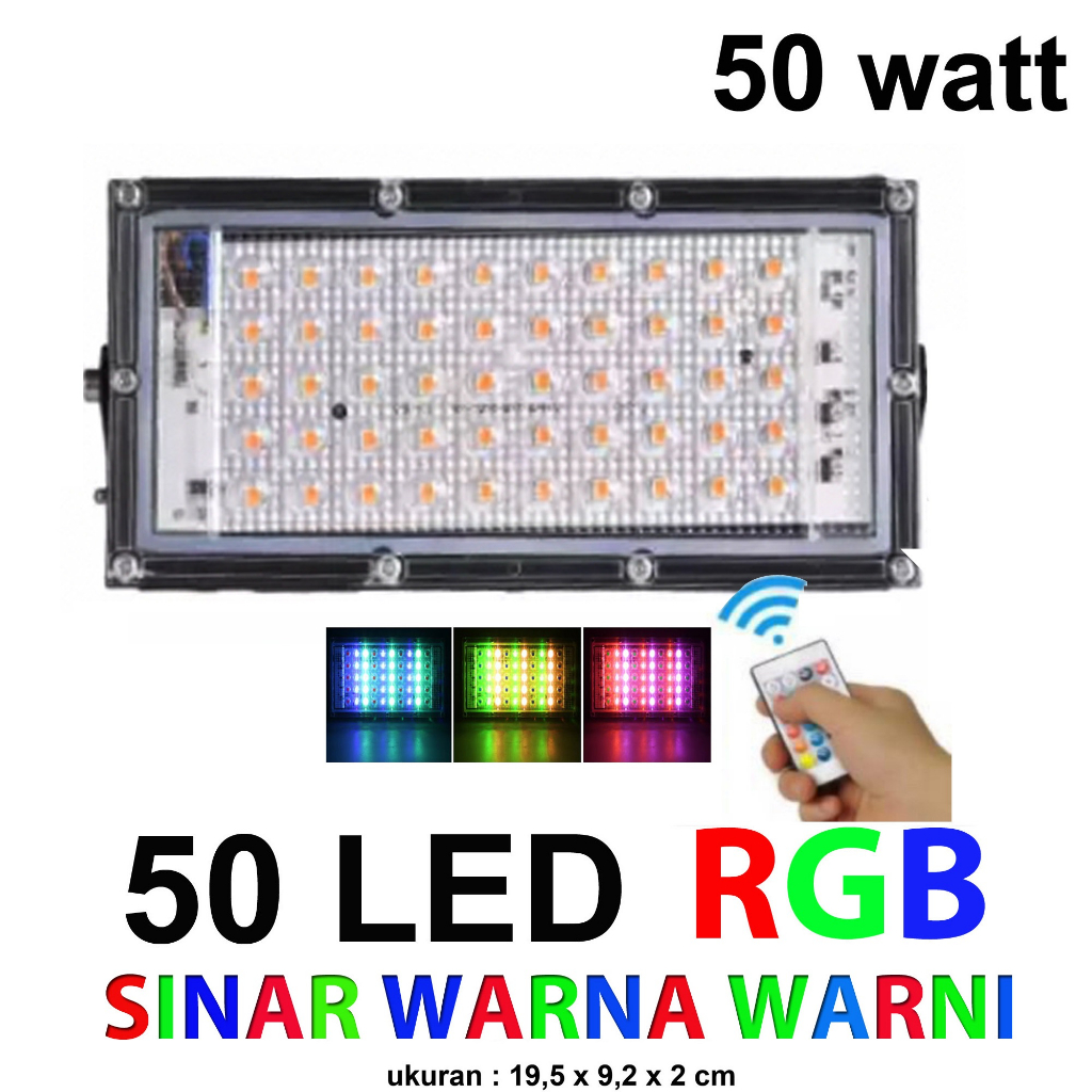 Lampu tembak LED sorot tembak floodlight slim SMD 50w 50 w 50watt 50 watt lampu LED sorot tembak lampu LED dekorasi hias panggung putih kuning warm white RGB super terang jarak jauh lapangan pameran toko reklame taman jalan outdoor parkiran anti air hujan