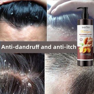 SADOER Plant Ginger Shampoo 500ml Gentle Dandruff Removal Menutrisi Rambut Pertumbuhan Rambut Cepat