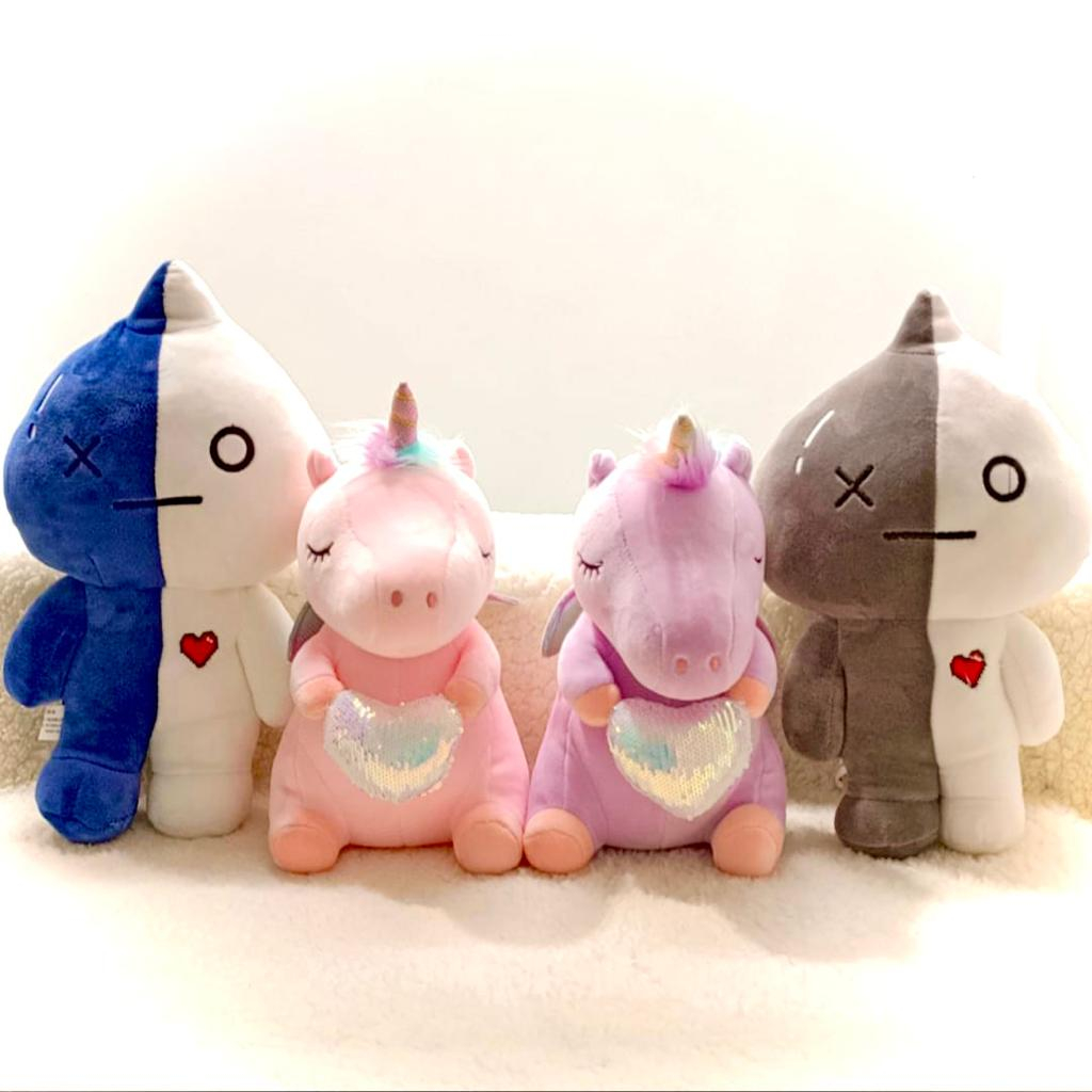 Boneka Penguin Unicorn kartun Bahan Plush Lucu