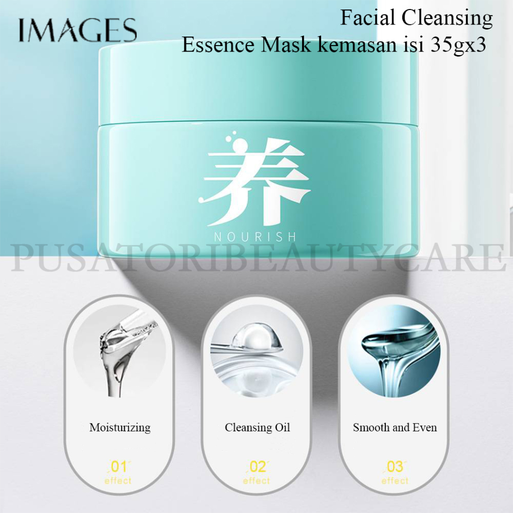 IMAGES  Facial Cleansing Essence Mask kemasan isi 35gx3