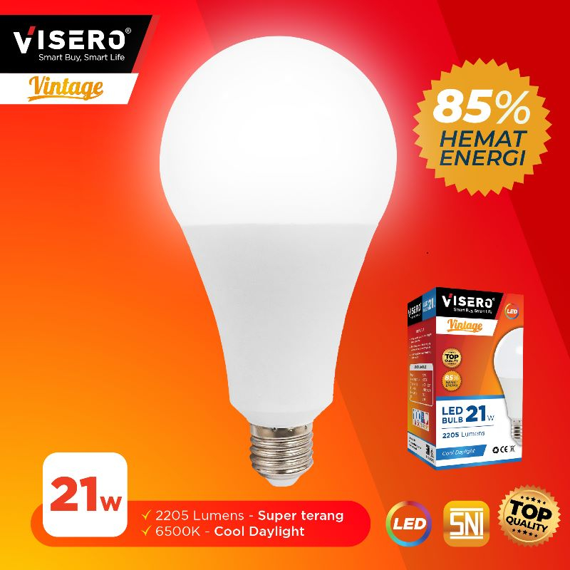 Bohlam LED Visero Vintage 21 Watt Lampu LED Bulb Super Murah