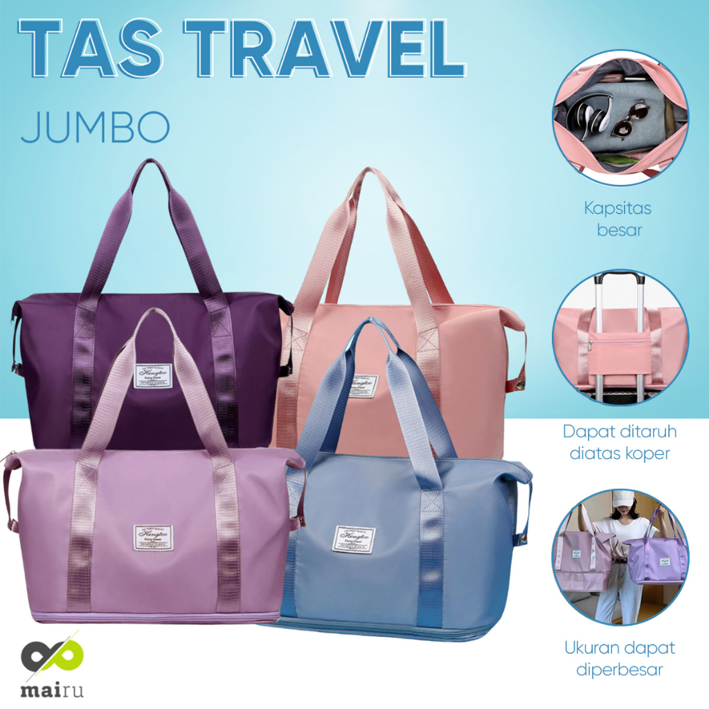 Tas Travel Bag Besar Anti Air Duffel Hand Carry Tas Tenteng - Jinjing Travel Bag Jumbo 309