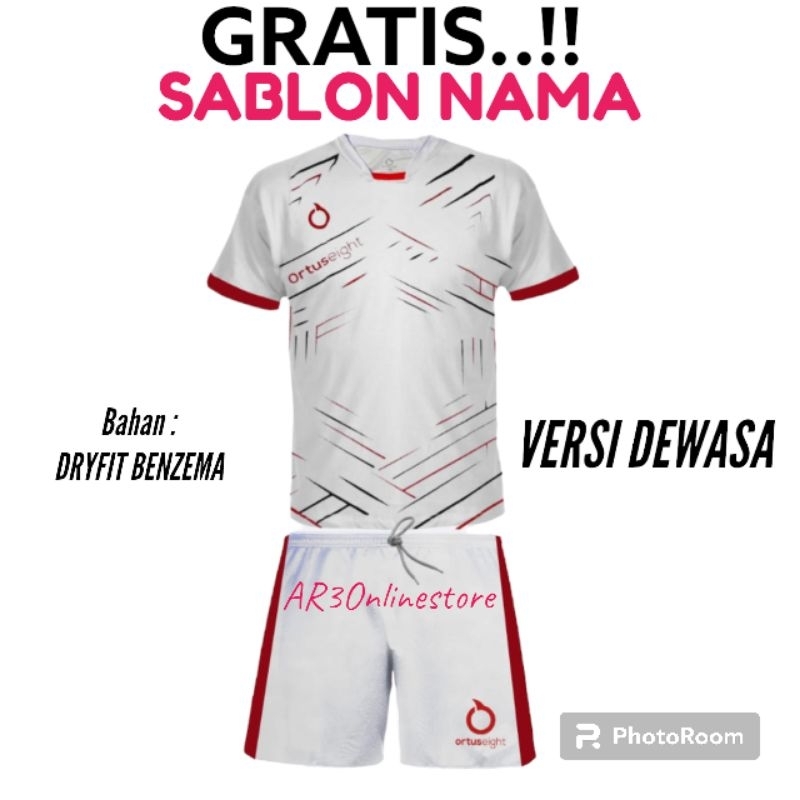 ( FREE SABLON NAMA ) Baju olahraga stelan bola futsal badminton bulutangkis tenis voli basket terbaru