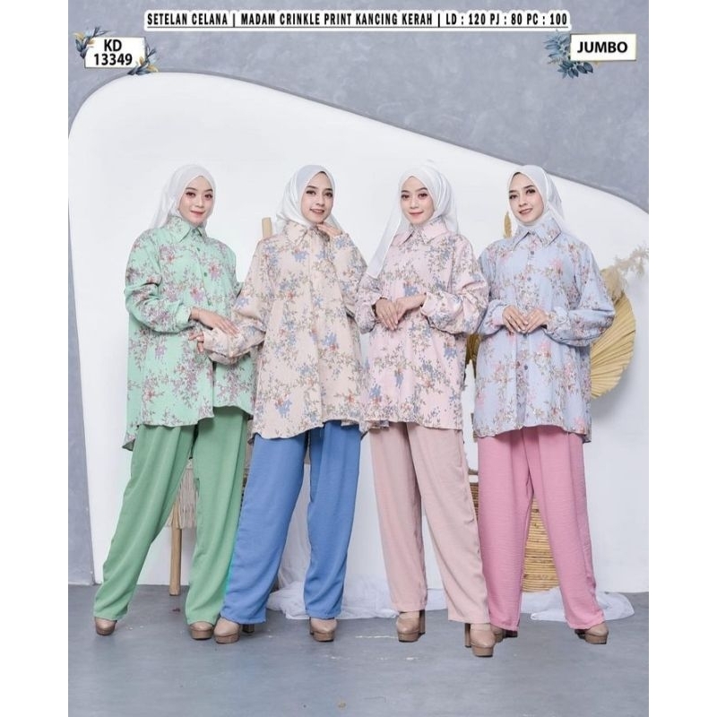 SETCEL JUMBO / ONESET MURMER / SET CELANA JUMBO MOTIF BUNGA / SETCEL MURMER / STELAN CELANA BUNGA