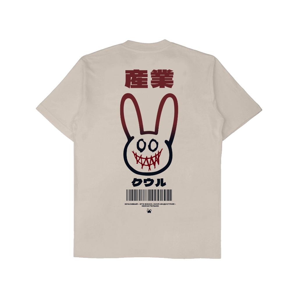 KAOS TSHIRT OVERSIZE &amp; REGULAR SIZE UNISEX BAD BUNNY RABBIT KELINCI KIPLING MIFFY COTTON COMBED 24S DAN 30S - KUUL INDUSTRIES