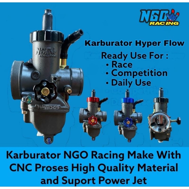 Karburator pe28 26 24 ngo racing black series tutup skep atas cnc carburetor karbu racing