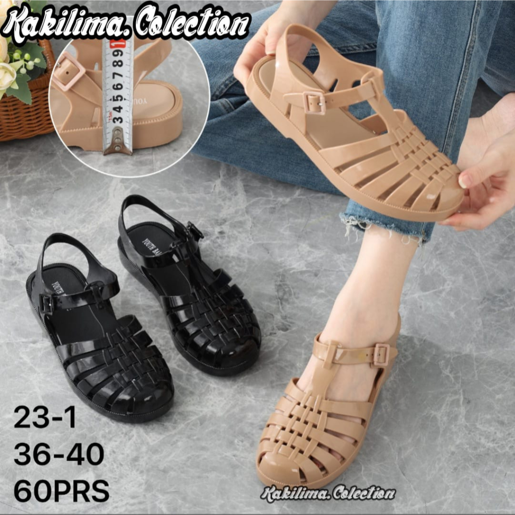 SANDAL JELLY ROMA FLATSHOES SANDAL KARET KEKINIAN