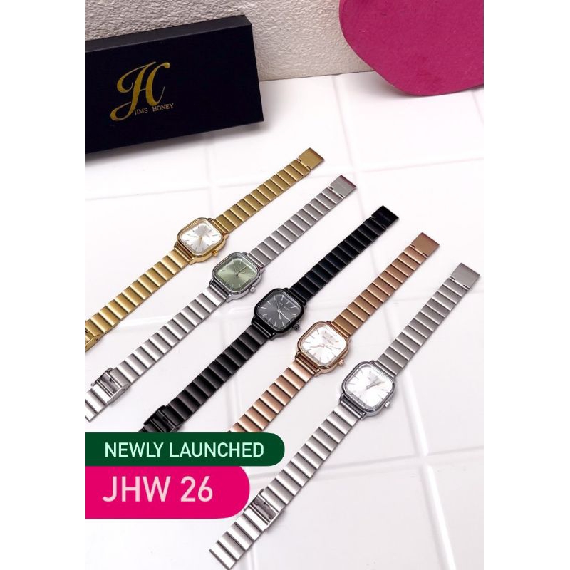 Free Box JHW 26 Jims Honey Jam Tangan Wanita Tali Waterproff Import