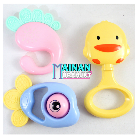 Mainan Peganagan Bayi 0-6 Bulan / Mainan Kerincing Kerincingan Bayi Genggam / Mainan Rattle Stick