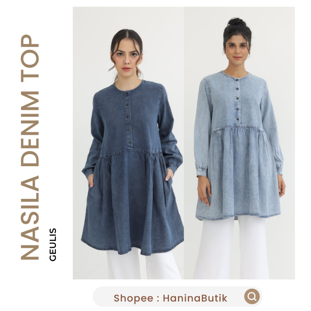 NASILA DENIM TOP GEULIS ATASAN BLOUSE by GEULIS | ATASAN DENIM WANITA
