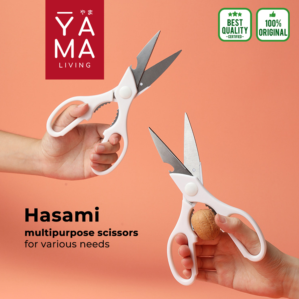 YAMA HASAMI White Kitchen Scissors Gunting Dapur Putih Multifungsi Besar Kertas