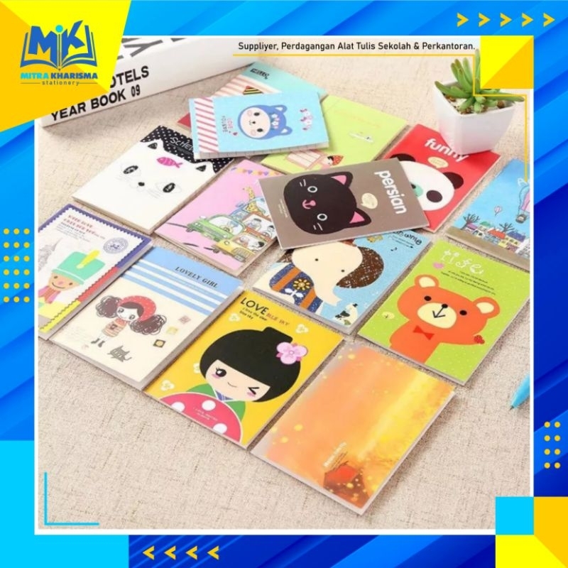 

Buku Tulis Mini Motif Kartun Buku Catatan Memo Cartoon Mini Book