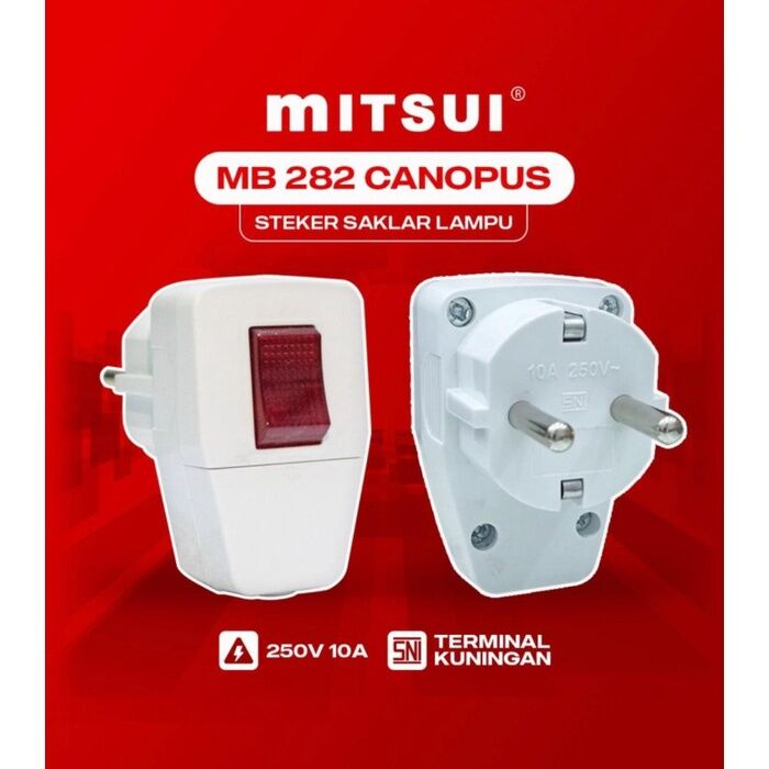 MITSUI CANOPUS Steker Arde Plus Saklar Lampu By Hannochs MB 282