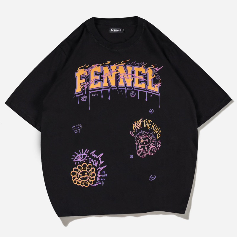 [N01260] T-shirt Oversized Distro Motif FENNEL THE KING